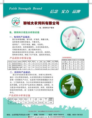 饲料宣传 兔 鸽图片